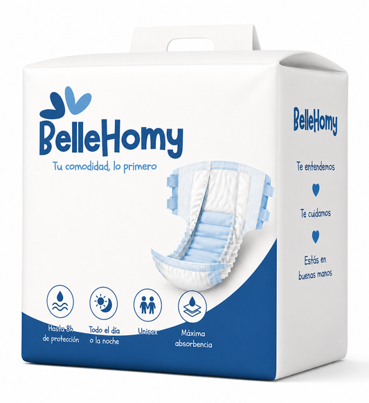 Pañal adulto transpirable alta absorción y confort | BelleHomy